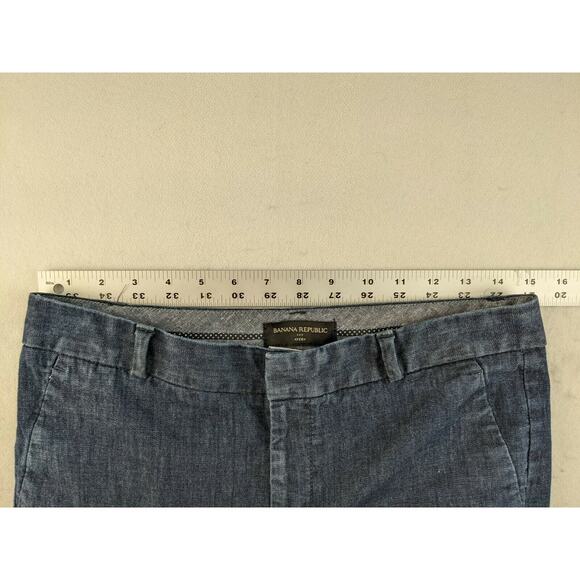 Womens Banana Republic Avery Pants Size 27/4 Blue Chino 15W 26 Inseam - Picture 9 of 11